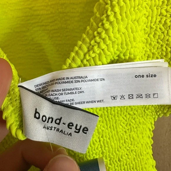 NWOT Bond-Eye Mara One Piece in Sunny Lime - Picture 8 of 9